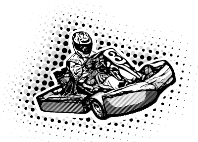 133348592 - Go Kart Racer Illustration © Martin Cintula